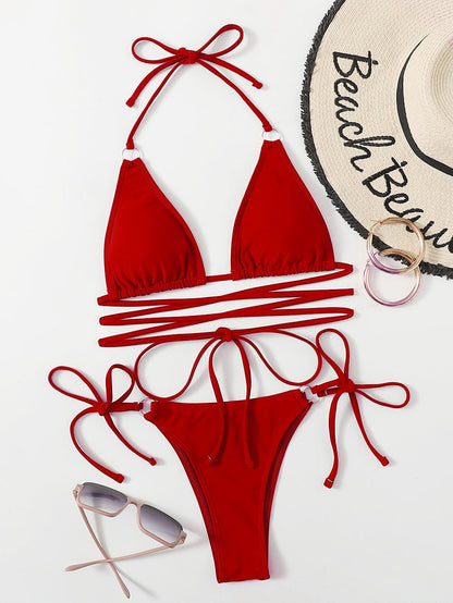 Dames Bikini Criss Cross Stijlvol Zwart Strandkleding