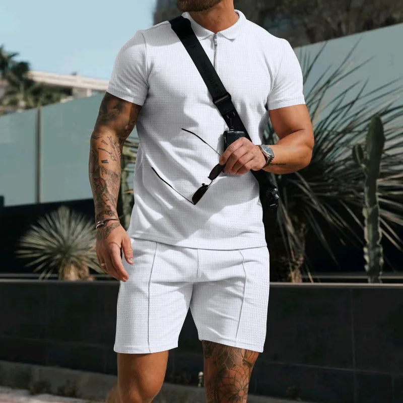 Heren Zomerset met Poloshirt en Shorts Ademend en Stylish