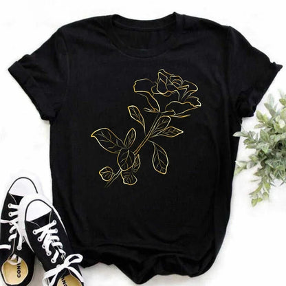 StyleAura Rozenprint Dames T-Shirt