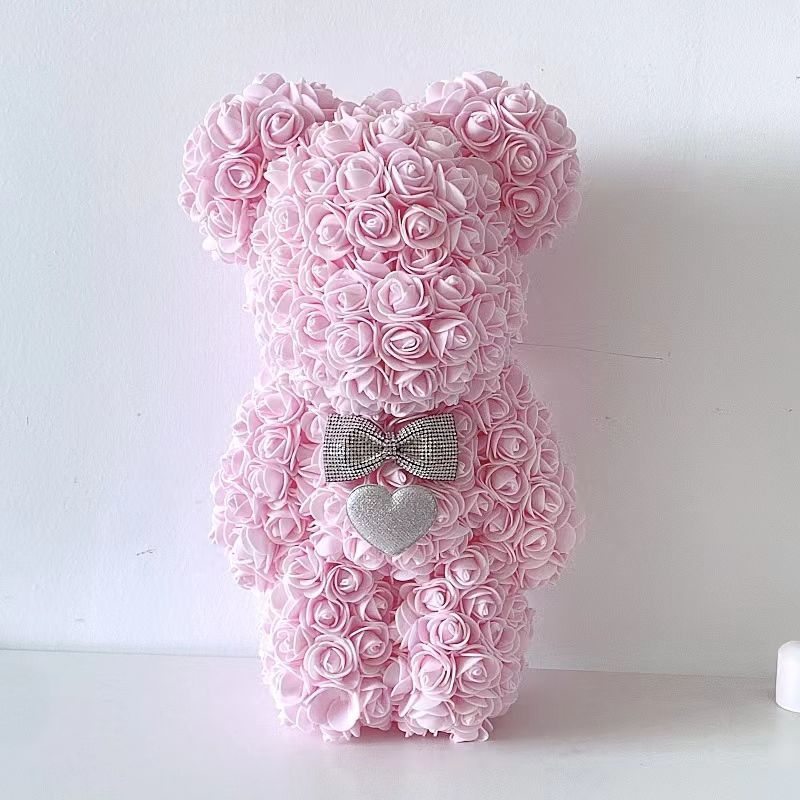 Valentijnsdag Teddybeer met Rozen