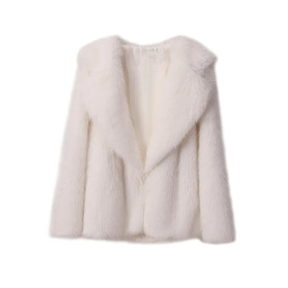 Vrouwelijke Faux Fur Mantel Slank Model