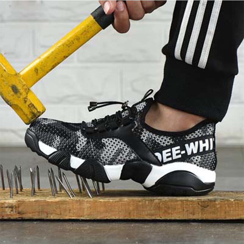 Heren Werkschoenen S3 Stalen Neus Ademend Anti-Slip