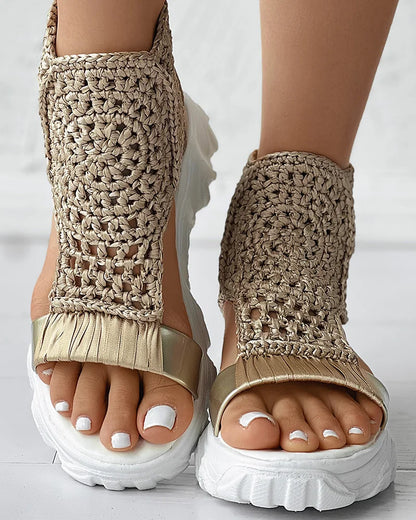 Trendy Tint Gouden Zomergloed Sandalen