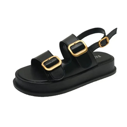 Zomerse Platform Sandalen met Metalen Gesp voor Vrouwen