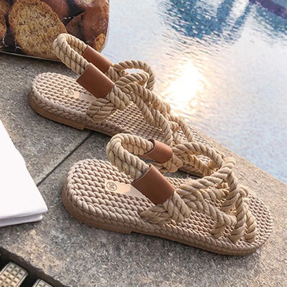 Gevlochten Sandalen Gladiators Stijl Serina