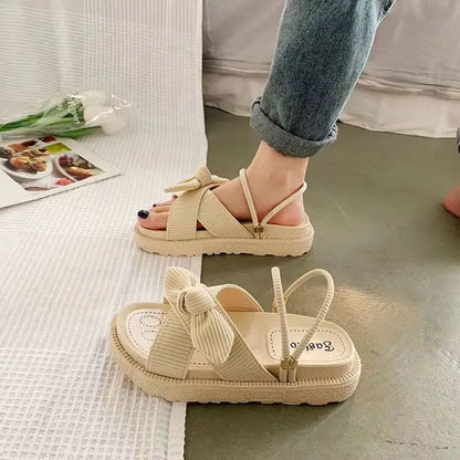 Espadrille Sandalen Bruin met Wikkelbanden