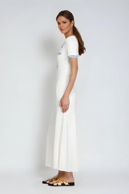 Midi-jurk met Knoopdetails en Elegant Design