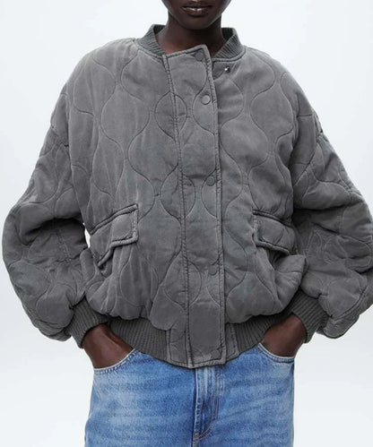 Dames Bomberjas Gewatteerd Oversized Brooklyn Stijl
