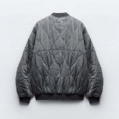 Dames Bomberjas Gewatteerd Oversized Brooklyn Stijl