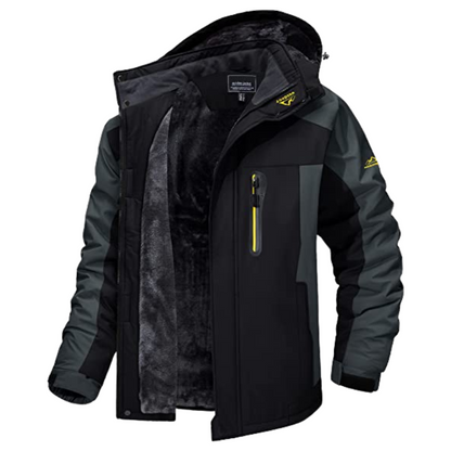 Waterdichte Heren Outdoorjas met Capuchon Warm Gevoerd