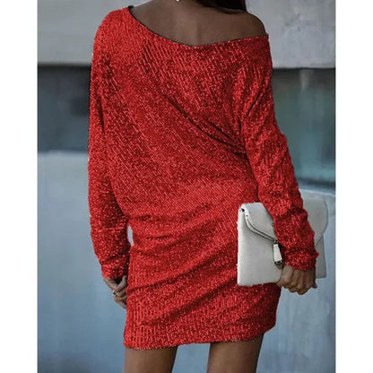 Sara | Glamoureuze off-shoulder minijurk