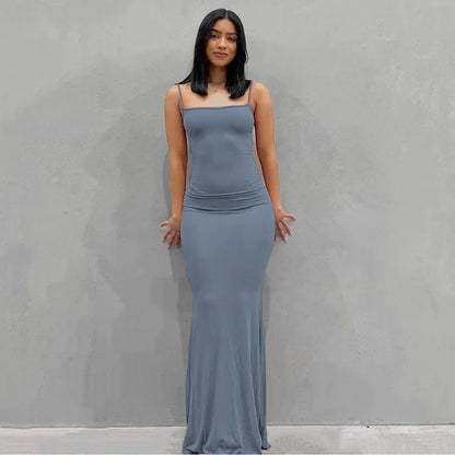 Satijnen Backless Maxi Jurk