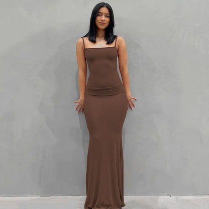 Satijnen Backless Maxi Jurk