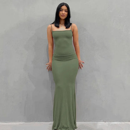 Satijnen Backless Maxi Jurk