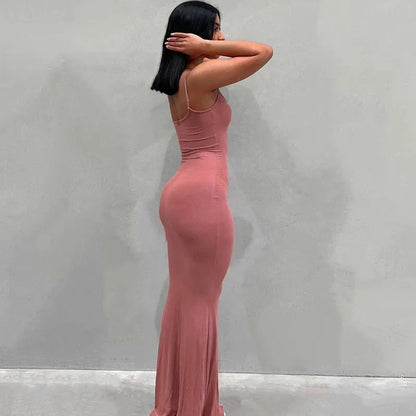 Satijnen Backless Maxi Jurk