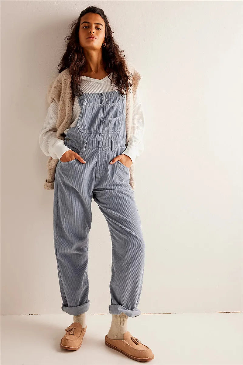 Retro Corduroy Overall voor Dames
