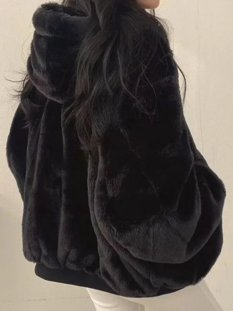 Noa | Dames Oversized Winterjas met Capuchon | Zwart