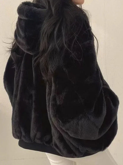 Noa | Dames Oversized Winterjas met Capuchon | Zwart