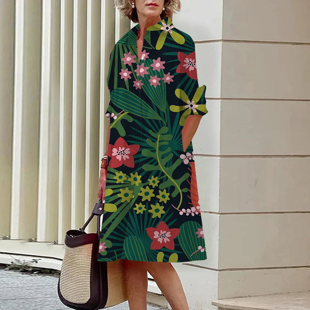 Vrouwelijke Overhemdjurk Elegante Stijl