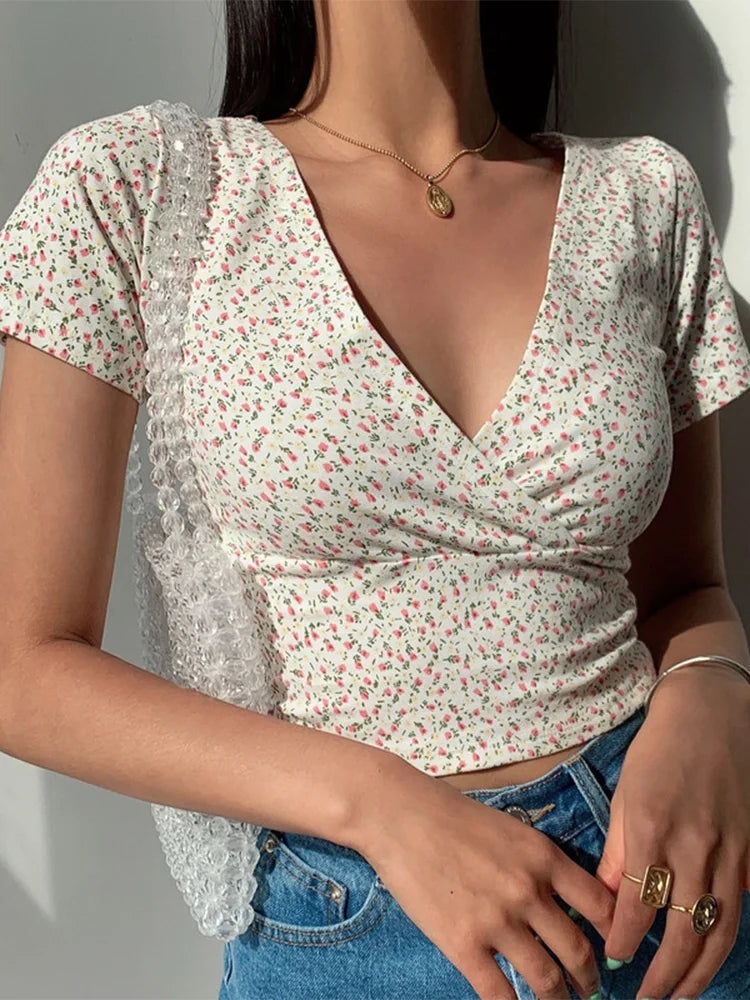 Sunshine Stijl Zomerse Bloemen Top