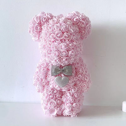 Valentijnsdag Teddybeer met Rozen