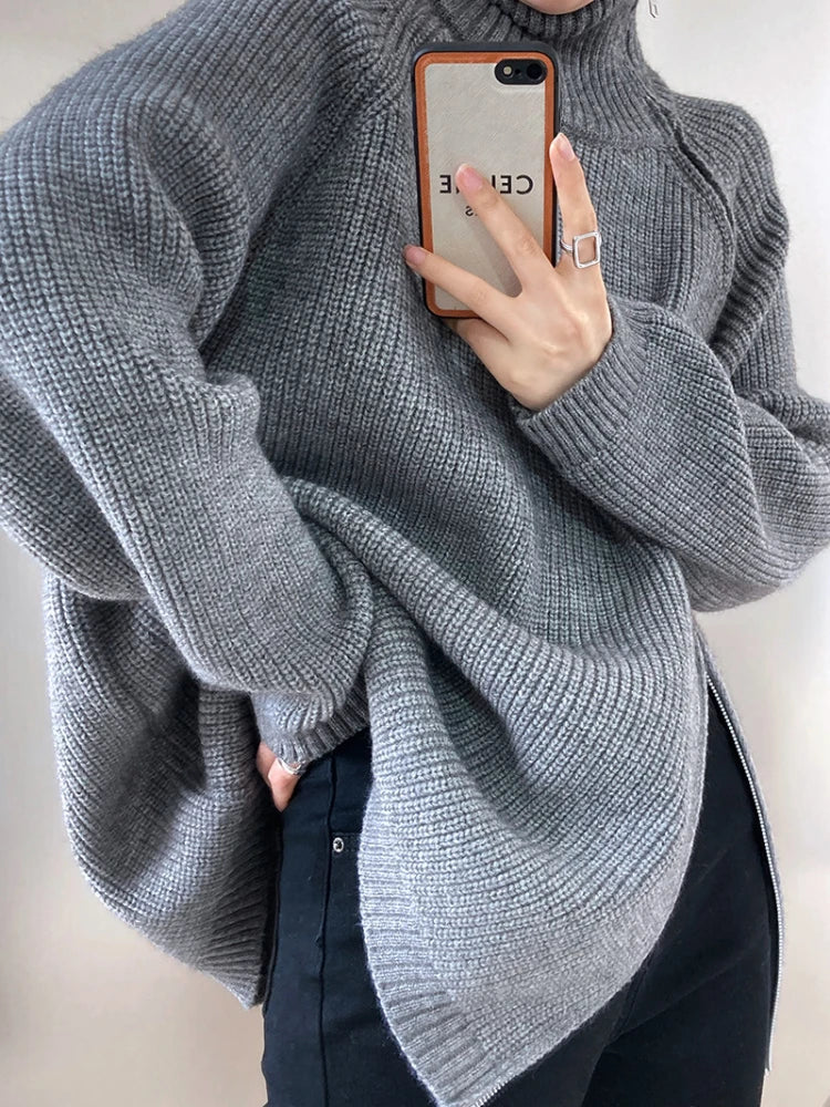 Dames Vest Met Ritssluiting Warme Pullover