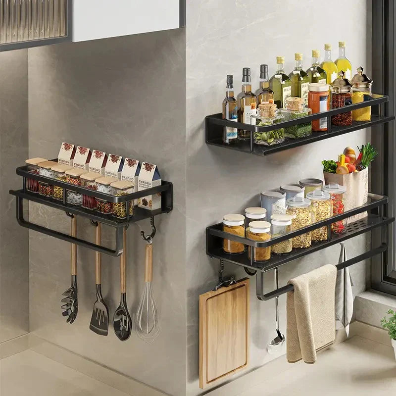 Zwart Keukenrek Modern Design voor Keukengerei - Mode Vibes