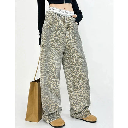 Retro Broek Luipaard Print Damesrok