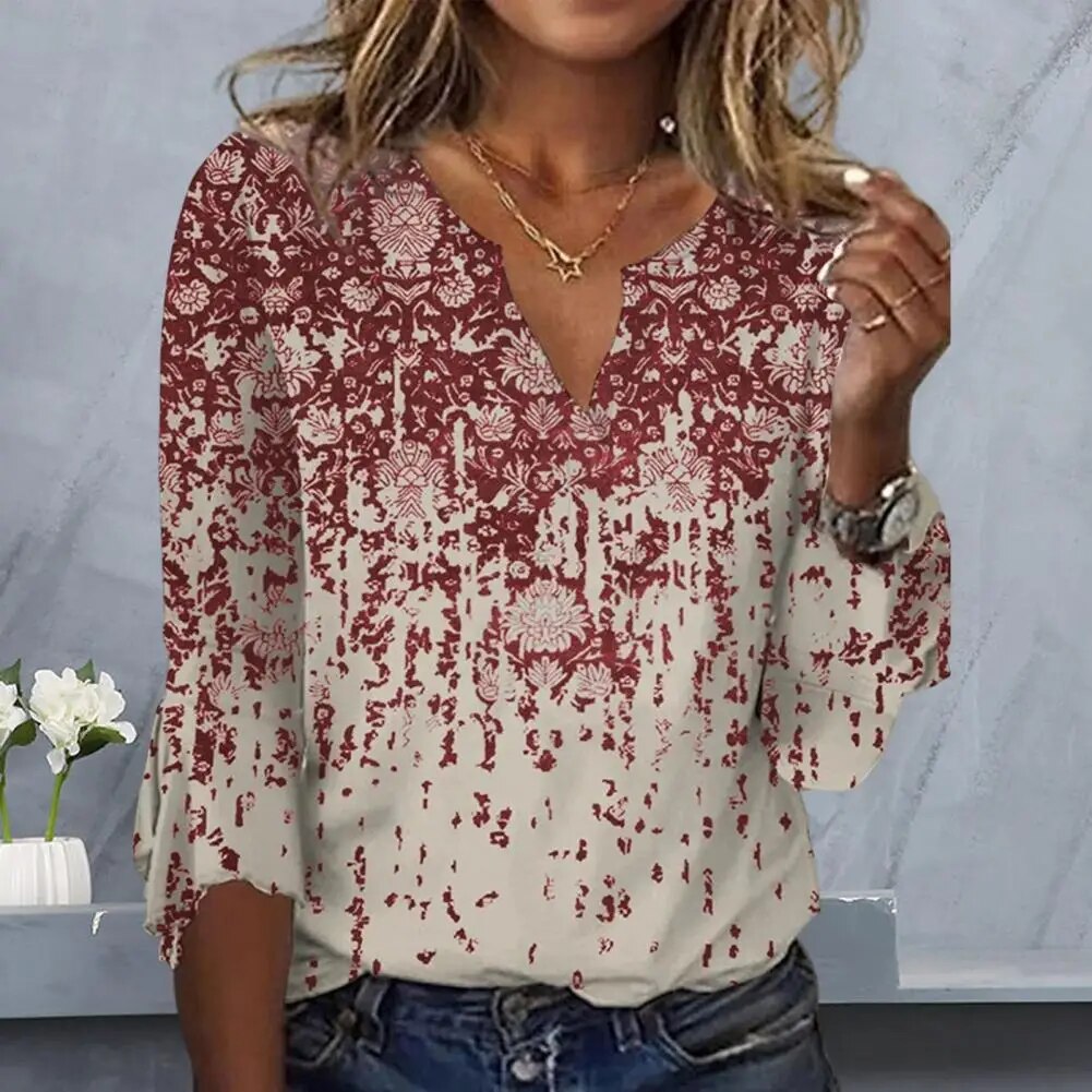 Vrouwen Blouse V-Hals Luchtig en Comfortabel