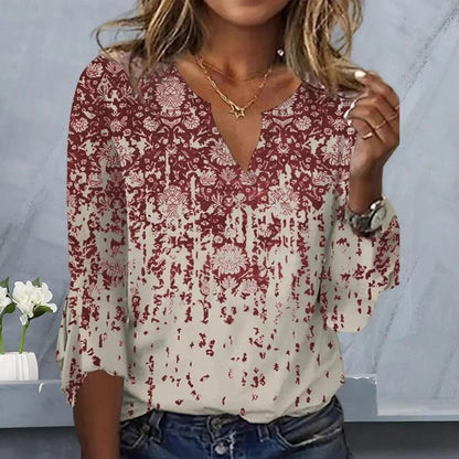Vrouwen Blouse V-Hals Luchtig en Comfortabel