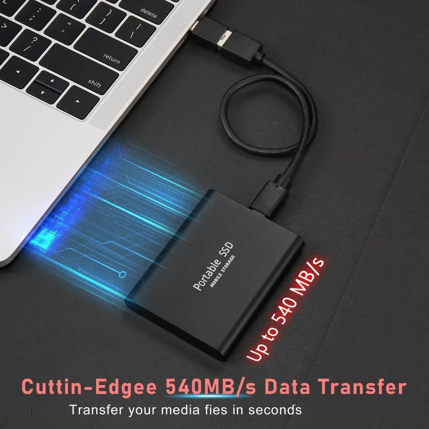 Externe SSD Ultrasnel 1TB voor Laptop en PC