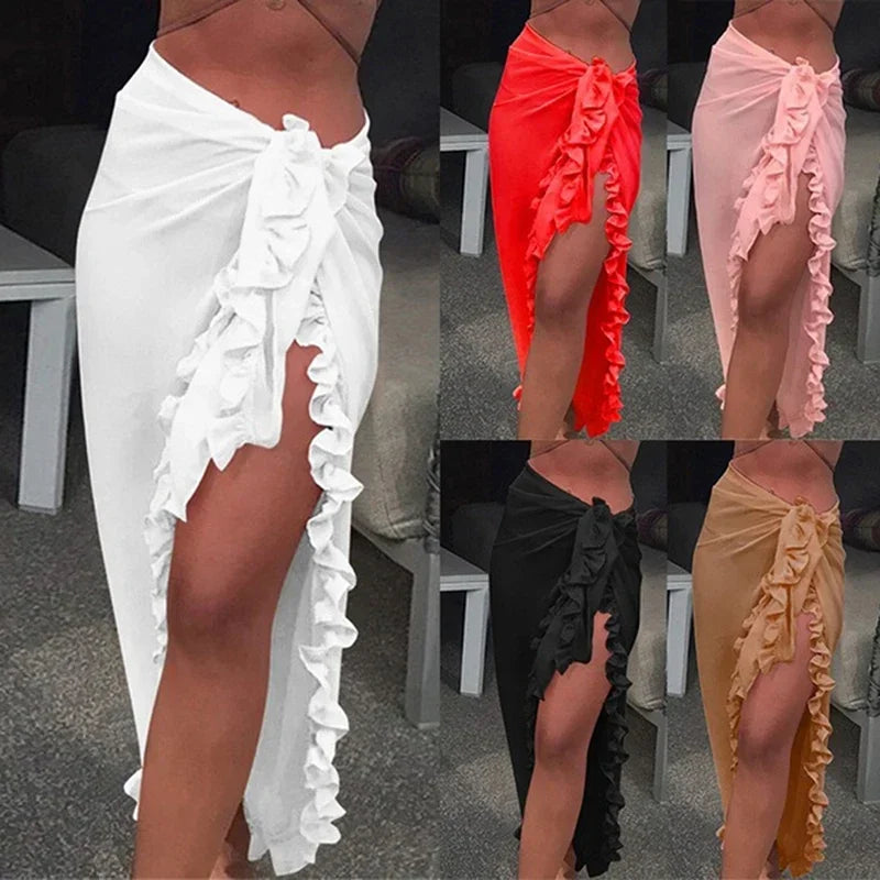 Chiffon Elegance | Coprire Bikini da Spiaggia-1