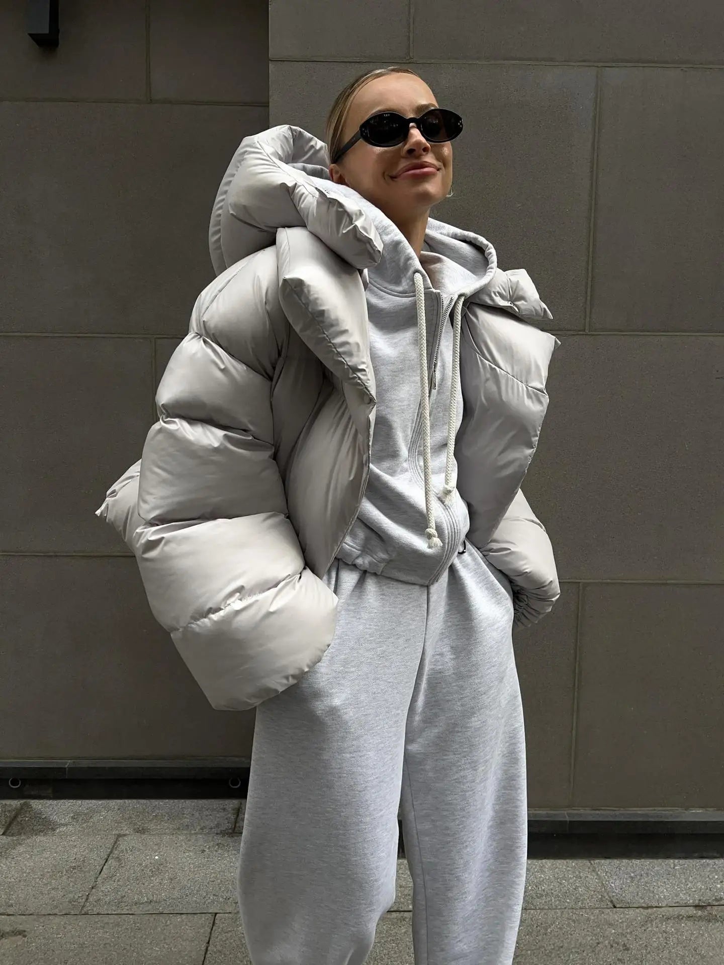 Dames Pufferjas Gewatteerd Oversized Warm en Trendy