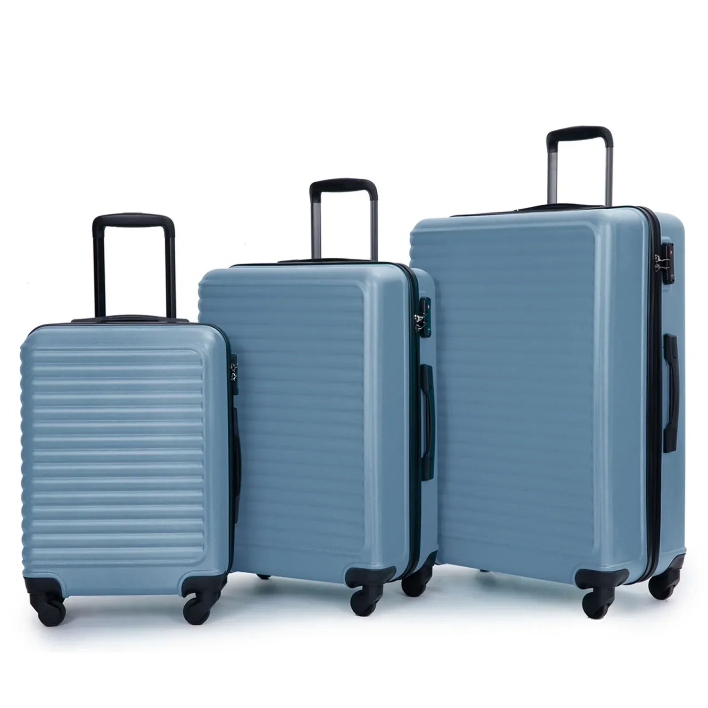Blauwe Kofferset van 3 Delen Hardshell ABS