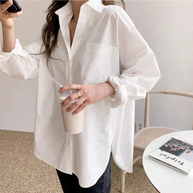 Marisa | Oversized Blouse met Kraag