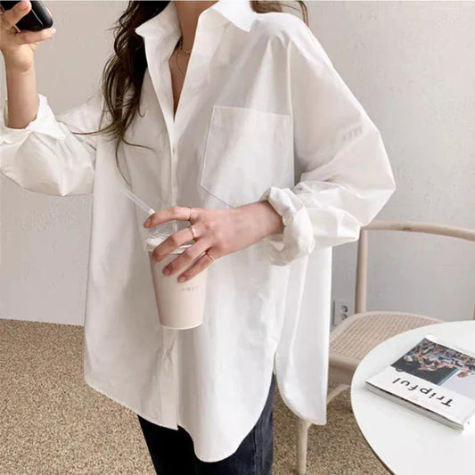 Marisa | Oversized Blouse met Kraag