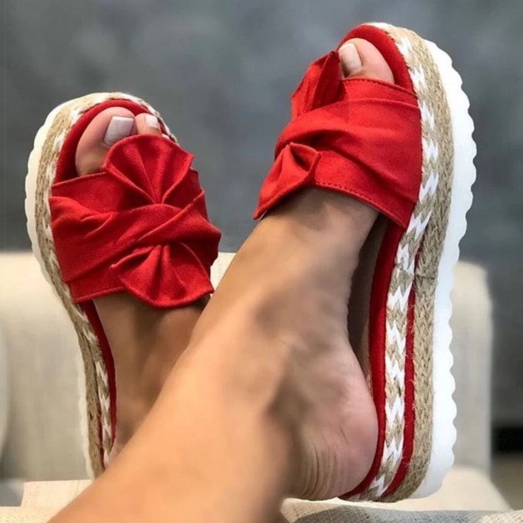 Sandalen met Strik voor Vrouw Zomer