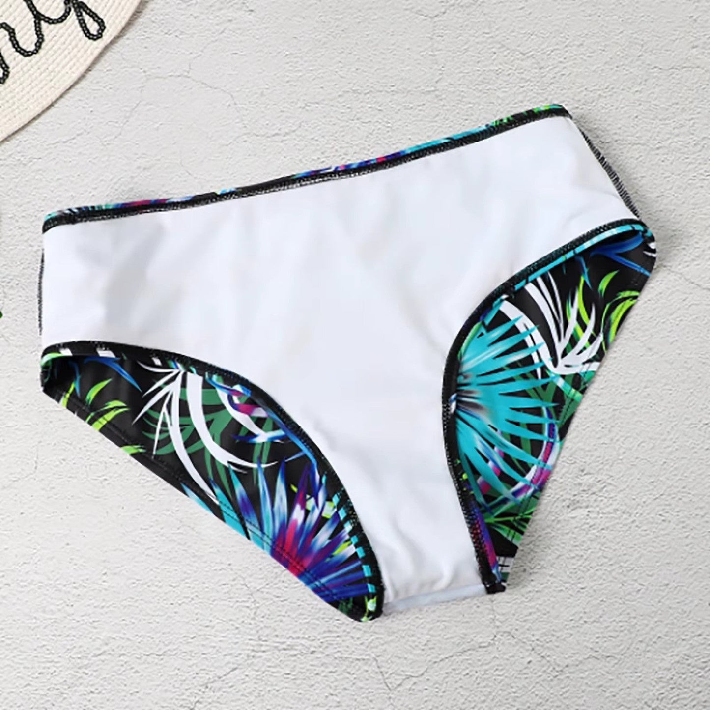 Talia Bikini Set Hoge Taille Bladprint