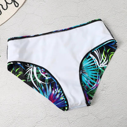 Talia Bikini Set Hoge Taille Bladprint
