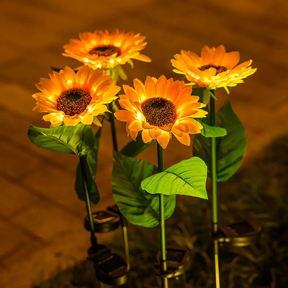 Zonnebloem Lamp Waterdicht Op Zonne-energie Met Solar Panel