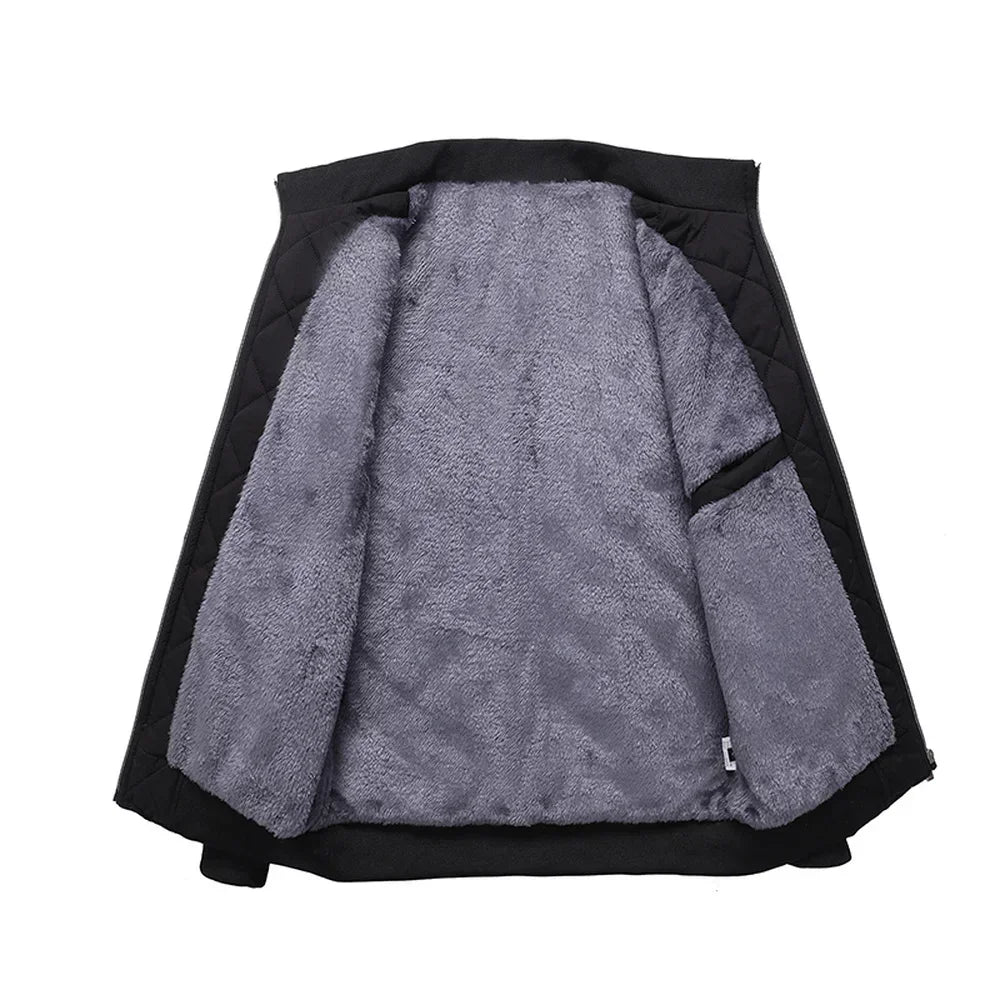 Heren Gewatteerde Jas met Fleece Voering - Warm en Comfortabel