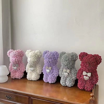 Valentijnsdag Teddybeer met Rozen