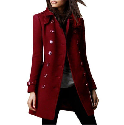 Trenchcoat Dubbel Rijen Klassieke Stijl