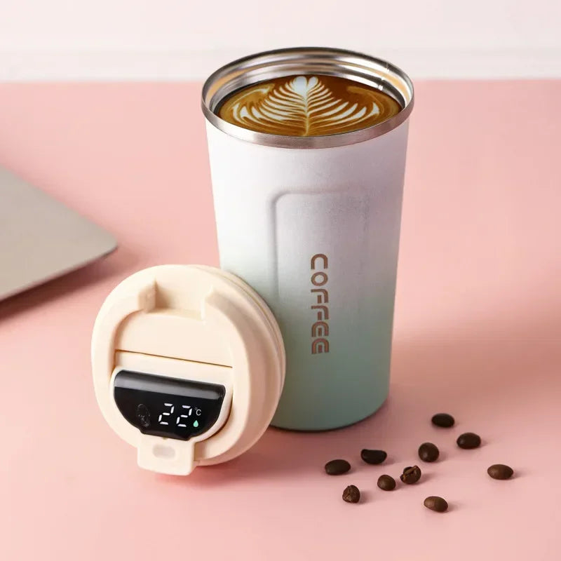 RVS Thermosbeker met Temperatuurweergave en Houdt Drank Warm