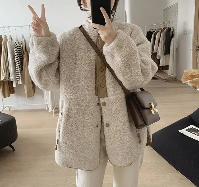 Oversized Jas Aruna Dames Leren Look