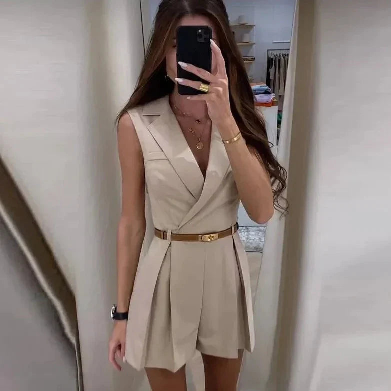 Damesoverall Elegante Zwart Jurkmodel