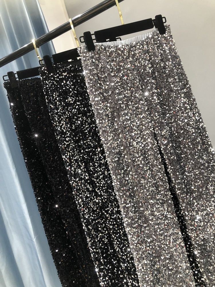 Glitter Broek Glimmend Feestkleding voor Vrouw