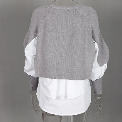 Ronde Hals Dames Trui Gebreid Vintage Stijl - Mode Vibes