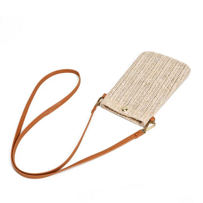 Solis Mode  Zomerse Stro Geweven Clutch