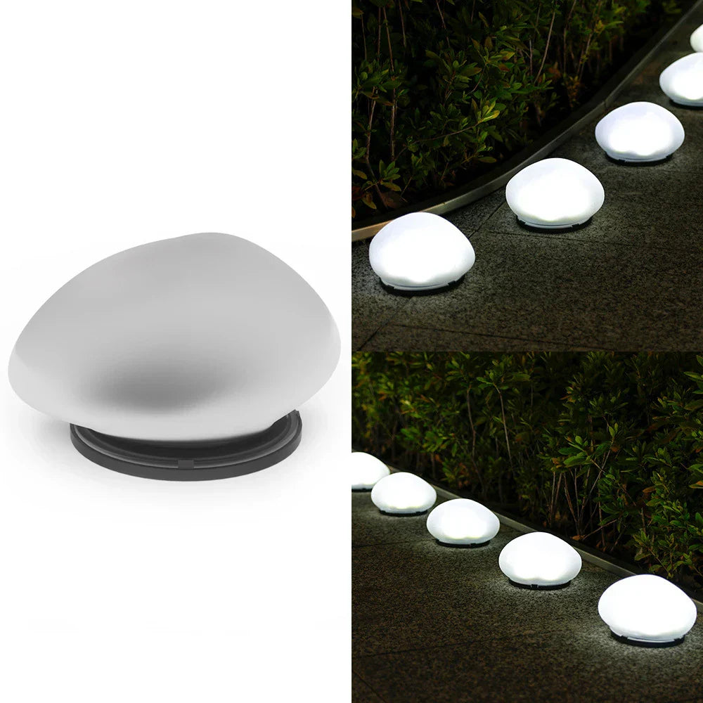 Solar tuinlamp kiezelsteen ontwerp op zonne-energie